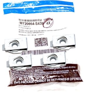 Pack of 4 Genuine OEM W720664S439 Ford Support Strap U-Nut Spring