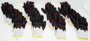 12 Pairs Armor Guys Nitrile Palm Coat Glove Padded Palm Back Hand Protect Sz Med