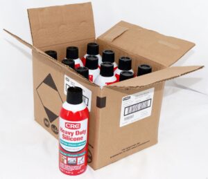 12 Pack CRC 05174 Heavy Duty Silicone Lubricant 11 Oz Clear Colorless Liquid