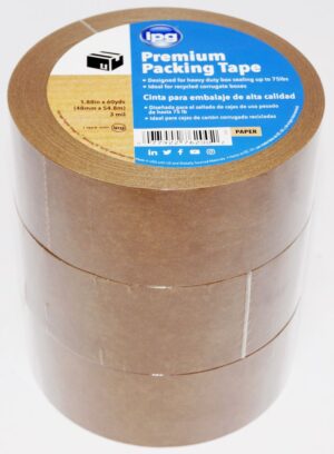3 Pack Intertape 9341 Kraft Paper Flatback 1.88” Carton Sealing Tape Easy to write on