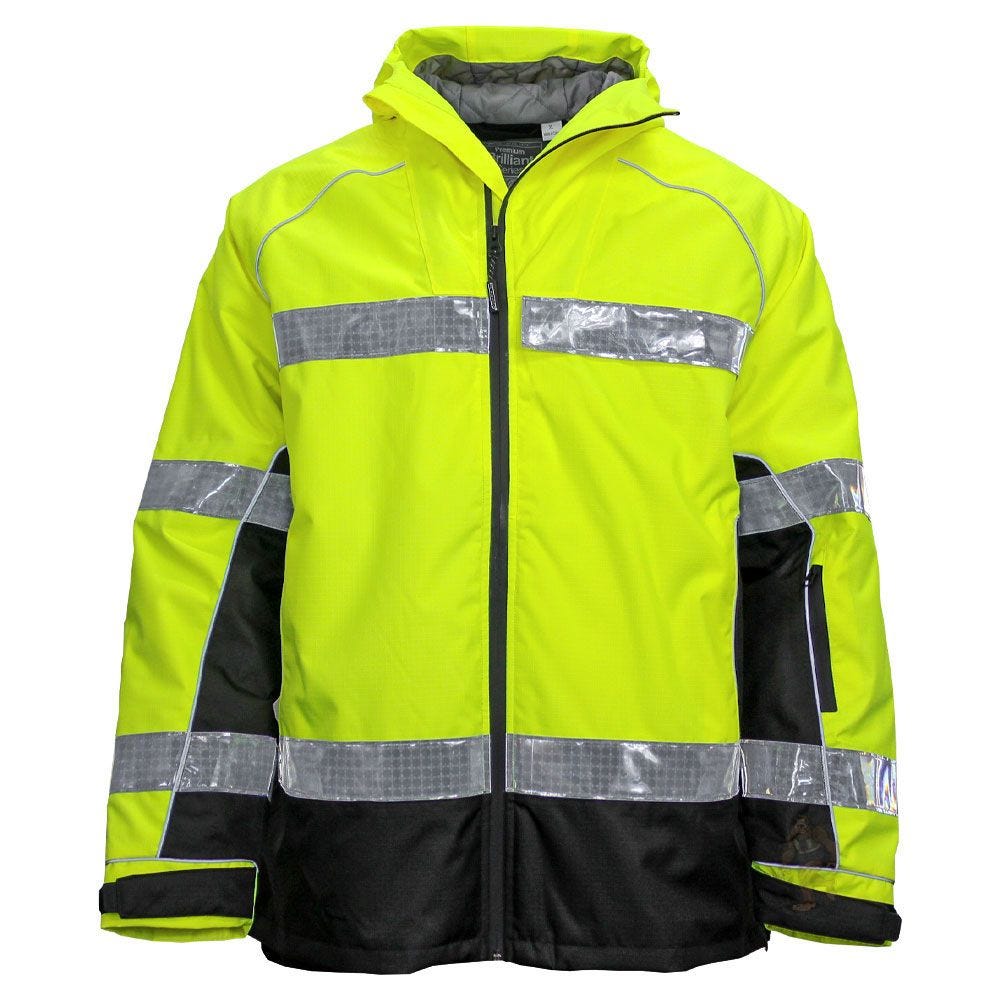 ML Kishigo JS152 Class 3 Brilliant Series Outerwear Safety Parka Large ...