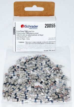 Schrader 20055 Nickel Plated Valve Core - 100 Pack
