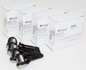4 Pack Schrader 29184 Rubber Snap-in Fixed Angle TPMS Sensor fits Volvo & Subaru