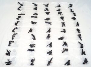 50 Pack TPMS Sensor Service Pack Black Anodized Stem and Nut Schrader EZ-sensor