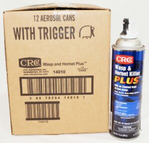 Case of 12 CRC 14010 Wasp Hornet Killer PLUS Insecticide 14 oz Aerosol w Trigger