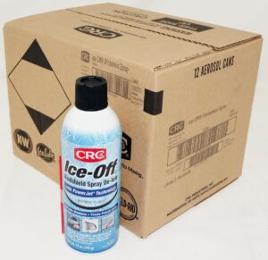 Case of 12 CRC 05346 Ice-Off Windshield Spray De-Icer 12 Oz Melts Frost and Ice
