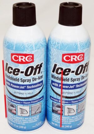 2 Pack CRC 05346 Ice-Off Windshield Spray De-Icer 12 Oz Melts Ice Snow Frost
