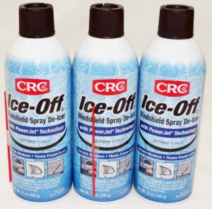 3 Pack CRC 05346 Ice-Off Windshield Spray De-Icer 12 Oz Melts Ice Snow Frost