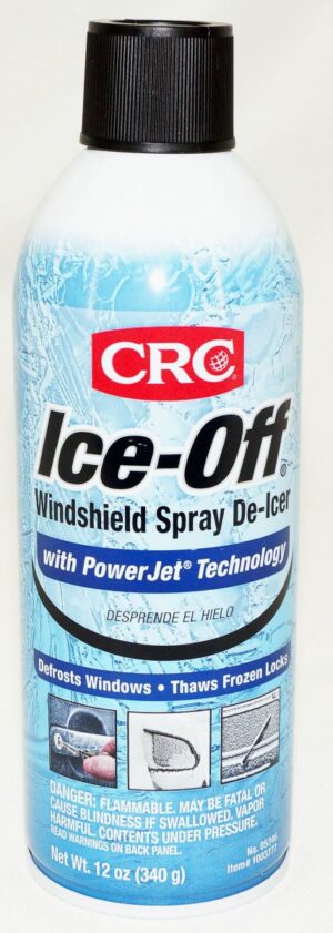CRC 05346 Ice-Off Windshield Spray De-Icer 12 Oz Melts Ice Snow Frost on Contact