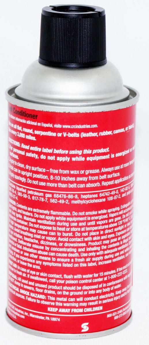 CRC 05350 Belt Conditioner 7.5oz Prolongs Belt Life - Image 3