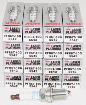 Set of 16 Genuine NGK 5542 PFR6T-10G Laser Platinum Spark Plugs