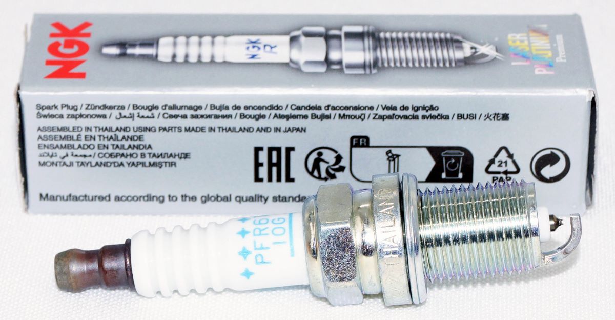 Set of 2 Genuine NGK 5542 PFR6T-10G Laser Platinum Spark Plugs - Image 2