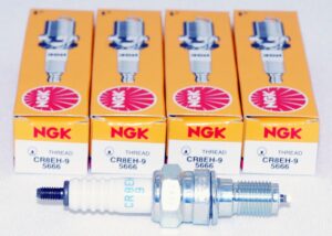 Set of 4 Genuine NGK 5666 CR8EH-9 Nickel Spark Plugs