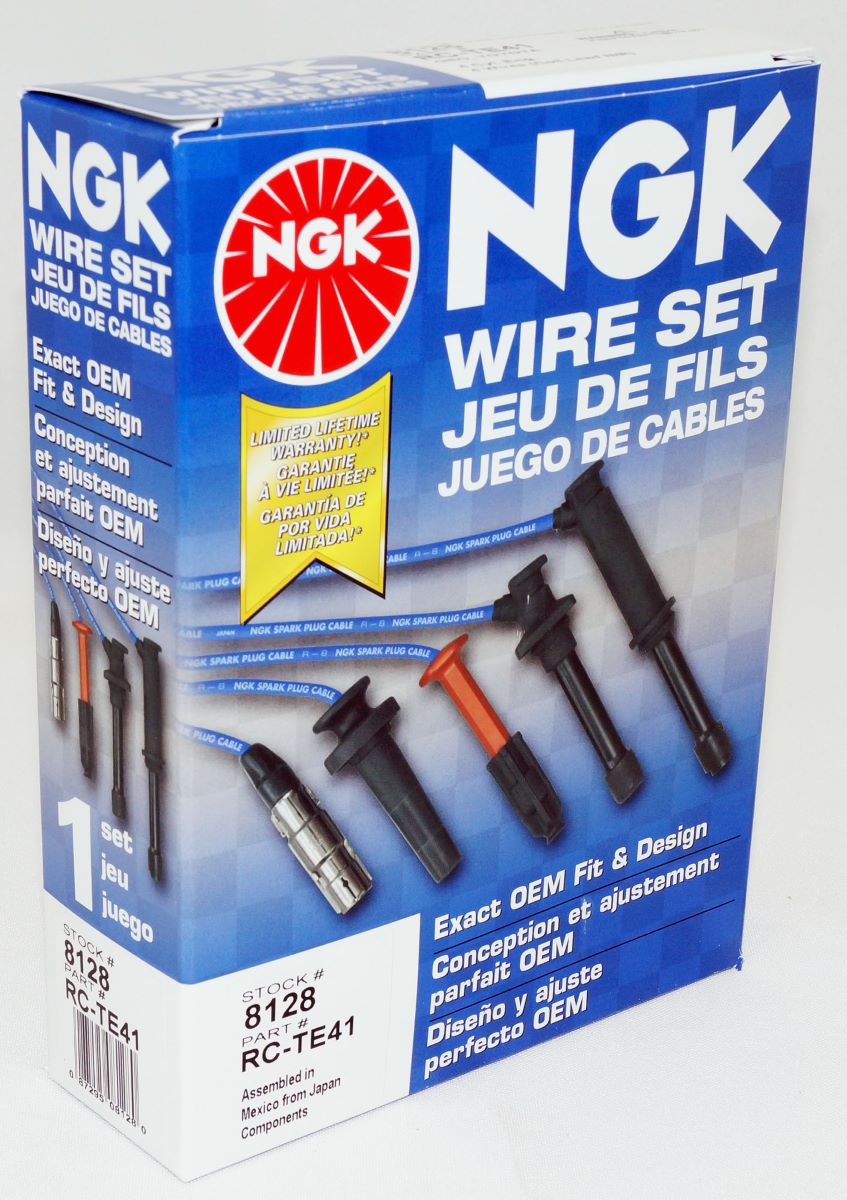Genuine NGK 8128 TE41 Ignition Wire Set fits select Toyota 92-97 - Image 2