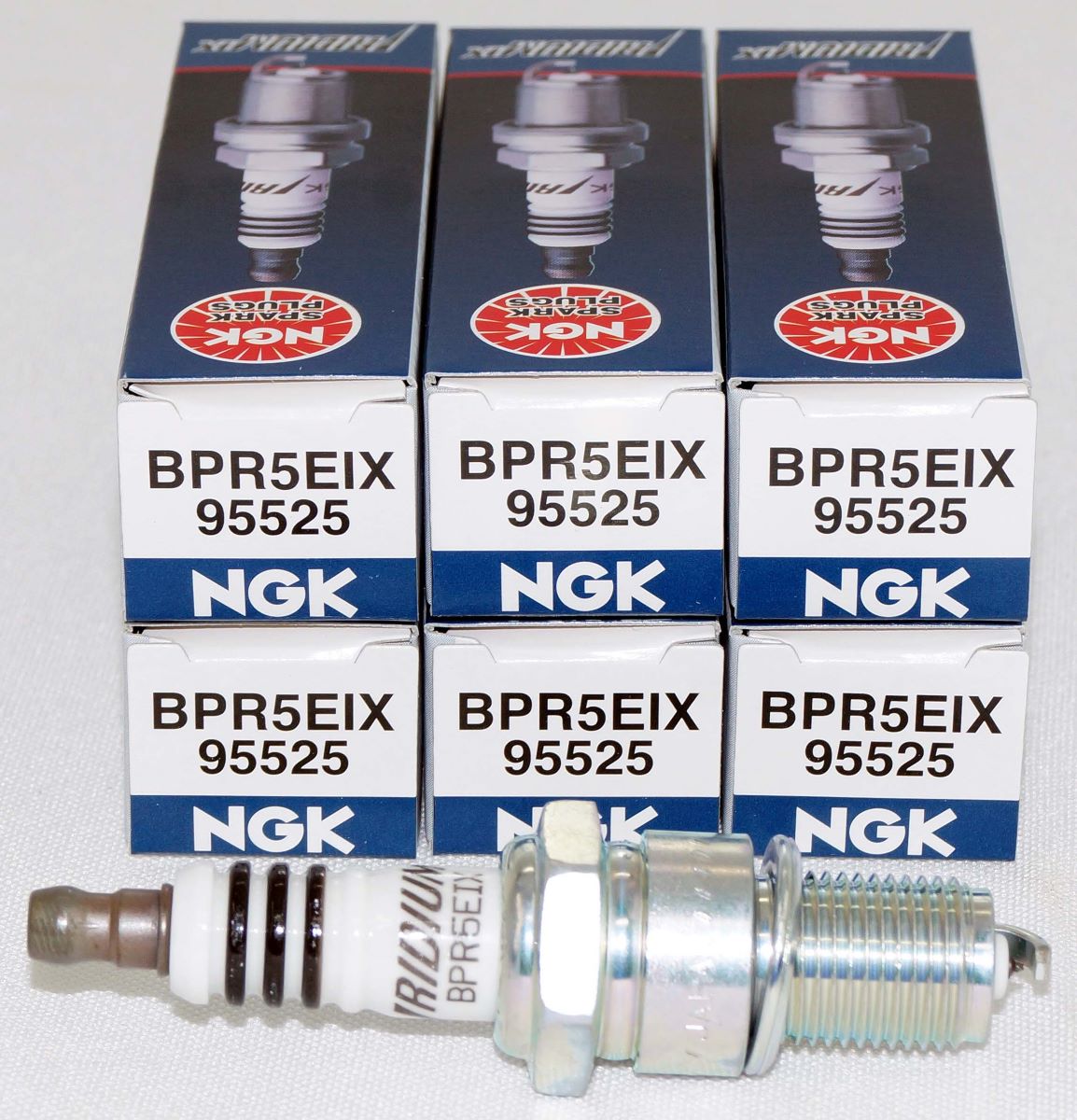 Set of 6 Genuine NGK 95525 BPR5EIX Iridium IX Spark Plugs