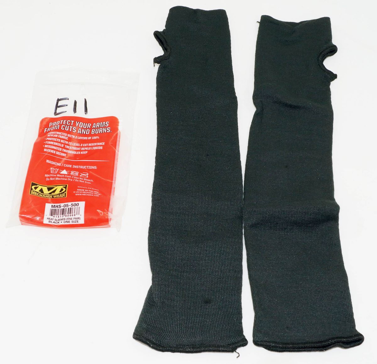 Mechanix Wear Black Kevlar Heat Sleeves with Thumbholes MHS-05-500