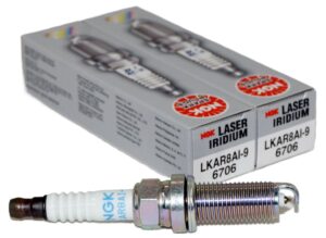 Set of 2 Genuine NGK 6706 Laser Iridium Spark Plugs LKAR8AI9