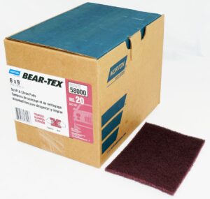 Norton Abrasives Bear-Tex 6 x 9 in Maroon Non-Woven Perforated Hand Pad - 58000