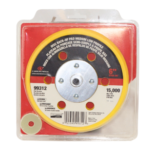 6" Carbo Vac 6" x 6 hole Low Profile Med Backup Pad PSA - 99312