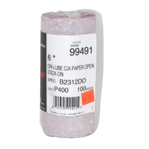 6" P400B Carbo Medalist Dri-Lube PSA Stick-On Disc - 99491 (100/roll)