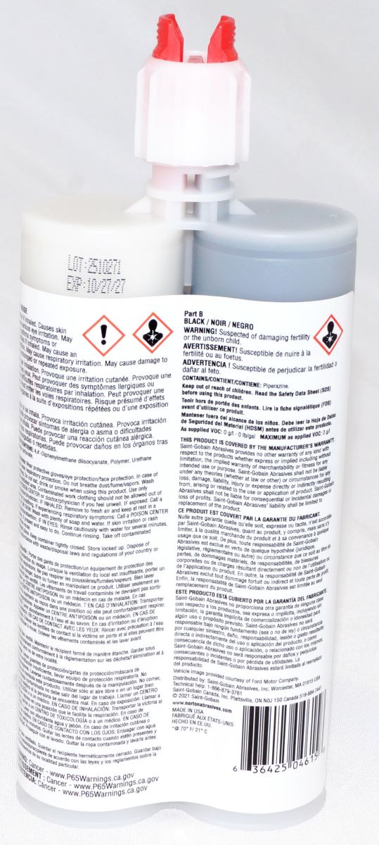 Norton SpeedGrip 2K Urethane Structural Adhesive 220ml Black 1 Minute 04615 - Image 3