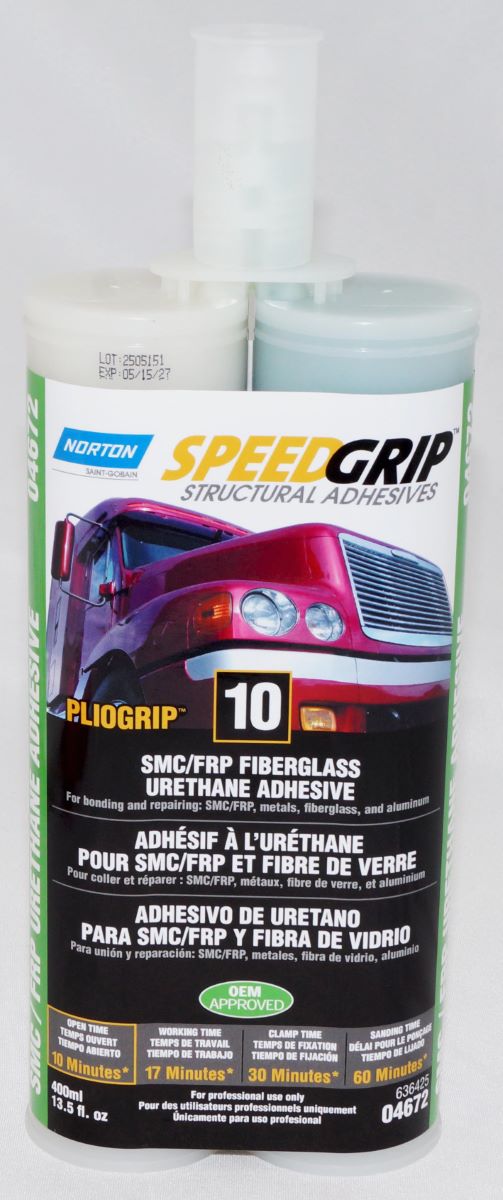 Norton SpeedGrip Urethane SMC/Fiberglass Repair Adhesive 400ml 10 minutes 04672 - Image 2
