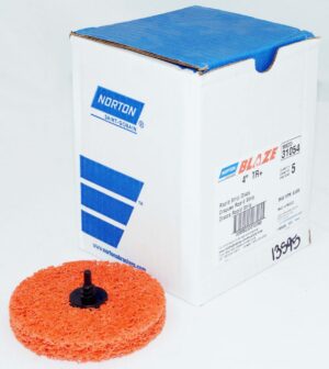 4” Norton Blaze Rapid Strip Non-Woven QC Extra Coarse Grit 31054 - 5 Discs