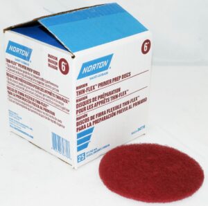 25pcs 6 in Norton Bear-Tex Thin-Flex Non-Woven Disc Aluminum Oxide Maroon 34770