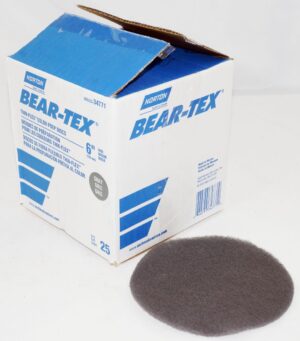 25 Discs 6in Norton Bear-Tex Thin-Flex NonWoven Silicon Carbide Ultra Fine 34771