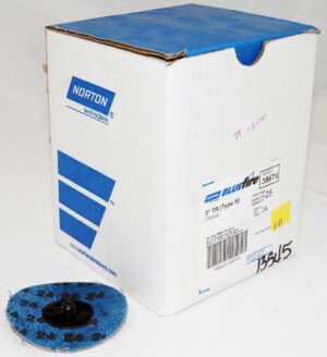 25 Discs 3in Norton BlueFire Cloth Quick-Change Disc TR (Type III) 24 Grit R884P