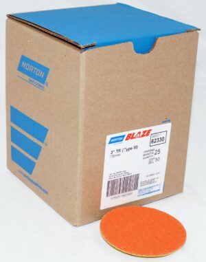 25 Discs 3 in Blaze Cloth Quick-Change Disc TR (Type III) 50 Grit R980P Ceramic