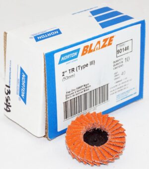 10 Discs 2 in Blaze Plastic Flat Flap Disc TR (Type III) Type 27 40 Grit - 90146