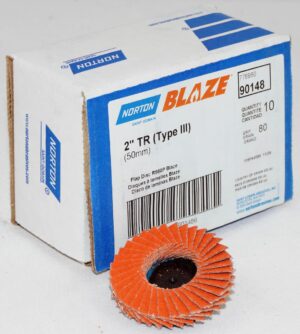 10 Discs 2 in Blaze Plastic Flat Flap Disc TR (Type III) Type 27 80 Grit - 90148