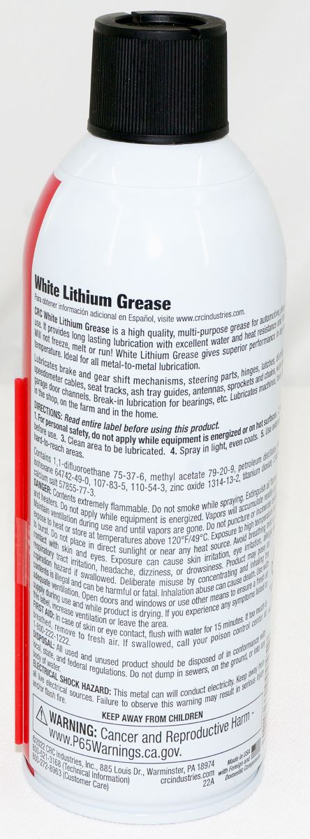 1750880 CRC White Lithium Grease Low VOC Net Wt.10 Oz - Image 2