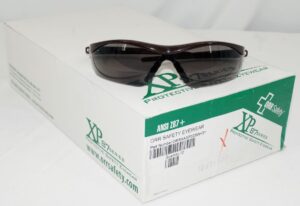12 Pair Orr Safety Glasses XP 325 Brown Frame Gray Lens