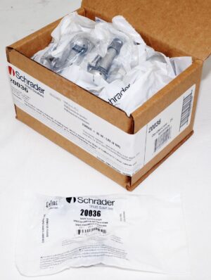 25 Pack Schrader 20036 TPMS Service Pack - Aluminum Clamp-In Short Valve