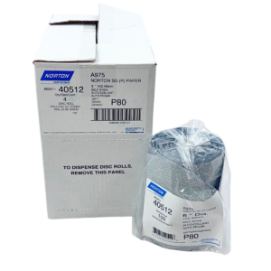 4 Pack 100 Discs 40512 6” Norton DryIce Roll P80 Grit A975 Ceramic Alumina