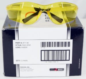 12 Pack AT1-40 Radians Radians Glasses Rad-ATAC Amber Lens