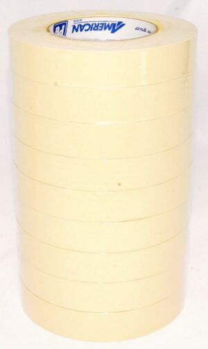 9 Pack Premium Grade Refinishing Masking Tape 1" x 60 yds American Brand IPG