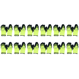 12 Pack Armor Guys 04-300HV XL Extraflex Nitrile Palm Coating High Vis Yellow