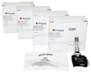 4 Pack Schrader 23309 TPMS Sensor Aluminium Clamp-in Variable Angle 2.4GHz