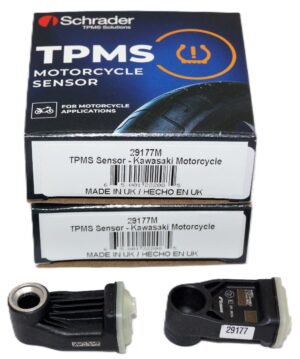 2 Pack Schrader 29177M TPMS Sensors for Select Kawasaki Motorcycles 433MHz