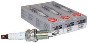 3 Pack Genuine NGK 5899 Laser Iridium Spark Plugs IZFR5J for Outboard Marine