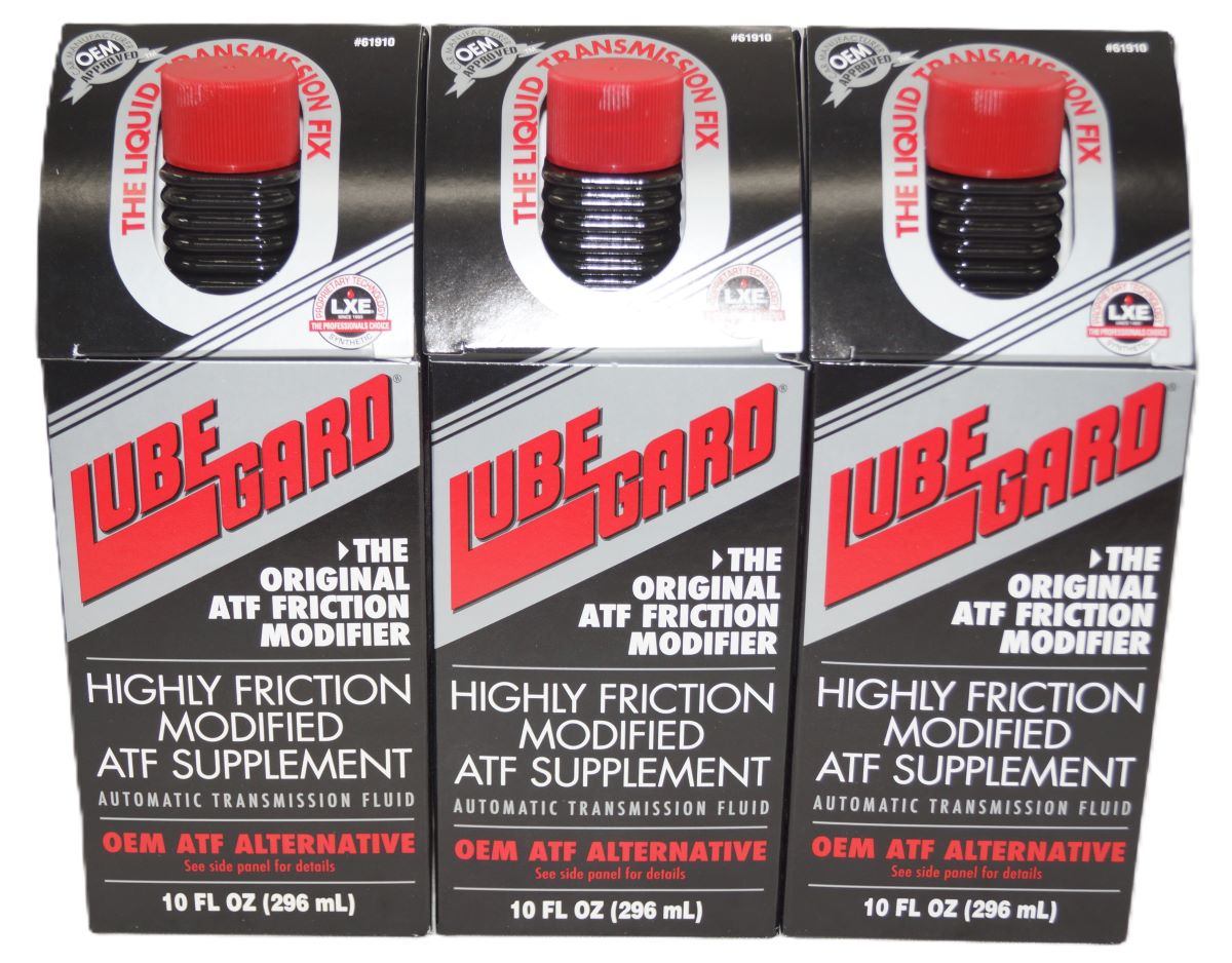 3 Pack LubeGard Friction Modifier ATF Transmission Additive Supplement 10oz LXE