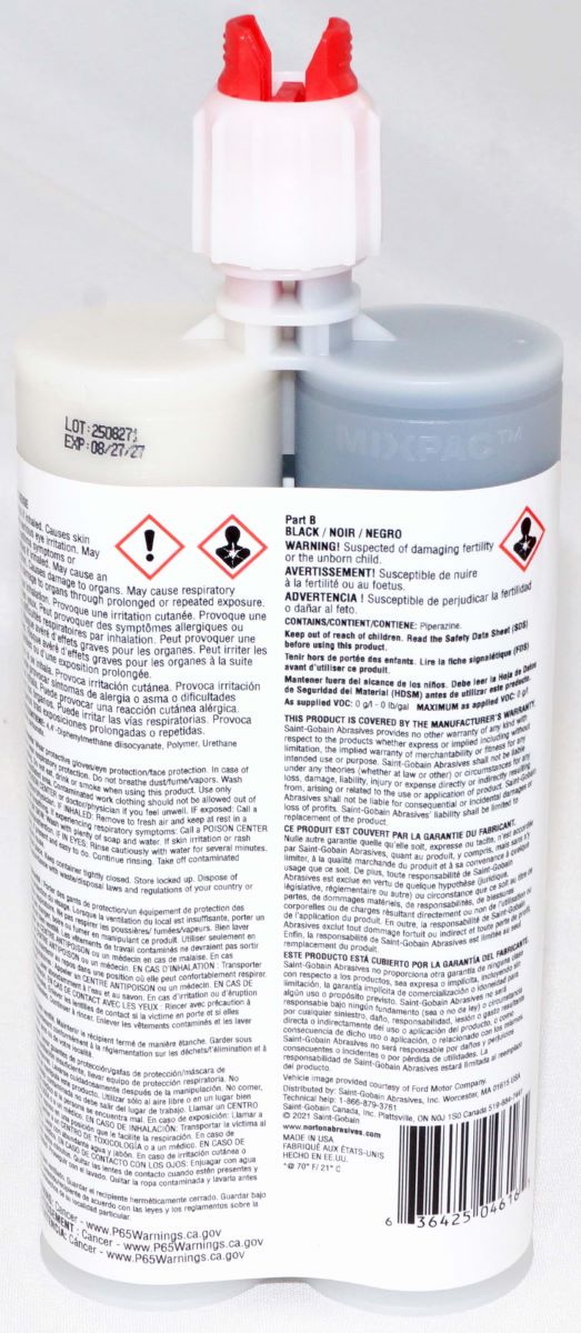 6 Pack Norton SpeedGrip Urethane Structural Adhesive 220ml Black 5 minutes 04616 - Image 4