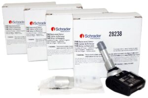 4 Pack Schrader 28238 Clamp-in 433MHz TPMS Sensor for BMW Mercedes Rivian Toyota