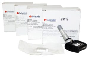 4 Pack Schrader TPMS 29112 TPMS Sensor Clamp-In 315MHz fits select Toyota Jaguar