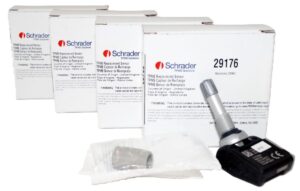 4 Pack Schrader 29176 Aluminium Clamp-in Variable Angle 315MHz TPMS for Nissan