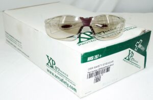 ORR Safety XP44 Indoor/Outdoor Safety Glasses Clear Frame Brown Tinted Lens 12 Pack