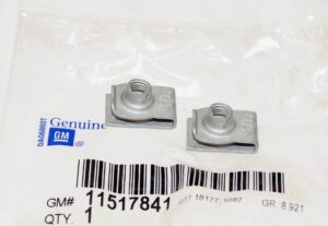 2 Pack Genuine OEM 11517841 GM Front Bumper Components Lower Extn Nut